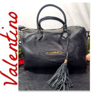 Authentic NWT Valentino Tonia Genuine Leather Boston Bag with Dust Bag